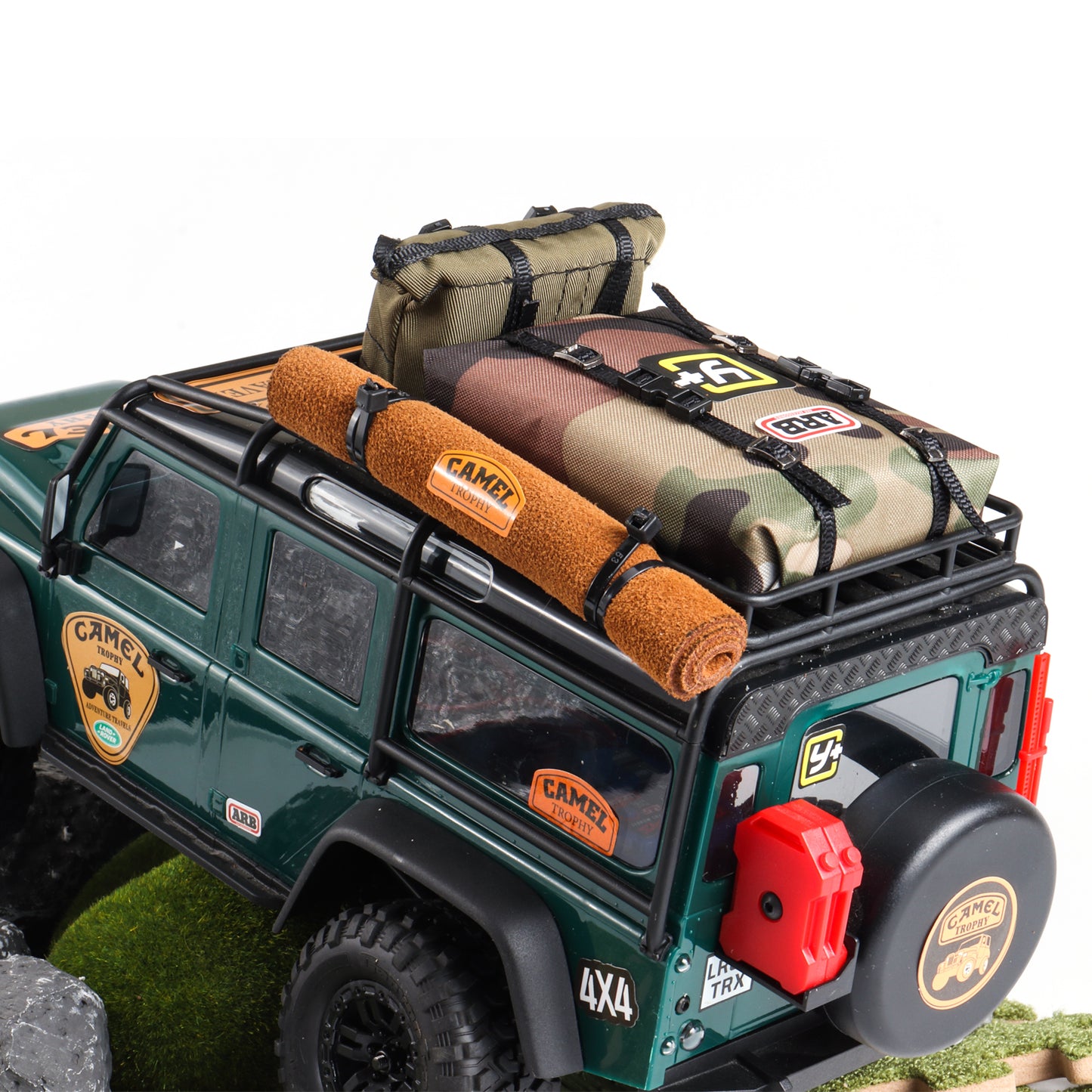 HooCrawler RC Simulated Roof Luggage Tent Bag for 1/18 1/24 RC Crawler