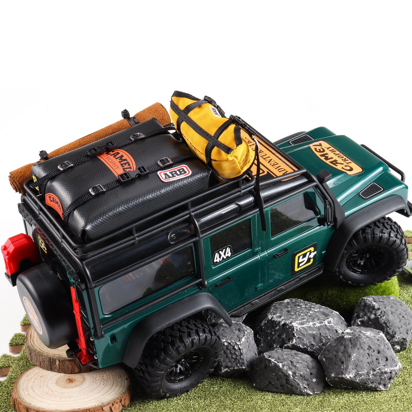 HooCrawler RC Simulated Roof Luggage Tent Bag for 1/18 1/24 RC Crawler